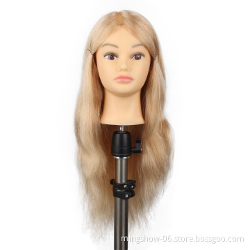 Cheap barber 100%  human hair training maniques dummy hair heads female for training